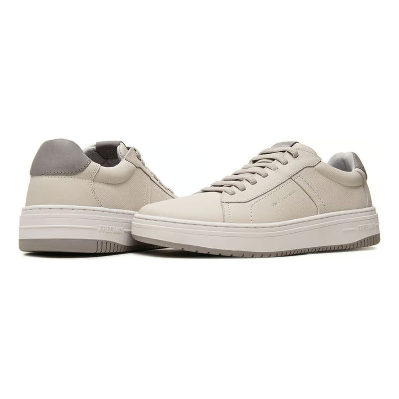 Tênis Casual Masculino Freeway Evo02 4077 Couro Branco