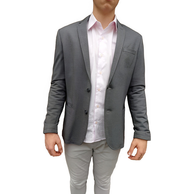 Blazer Masculino Sarja Da Docthos Cinza