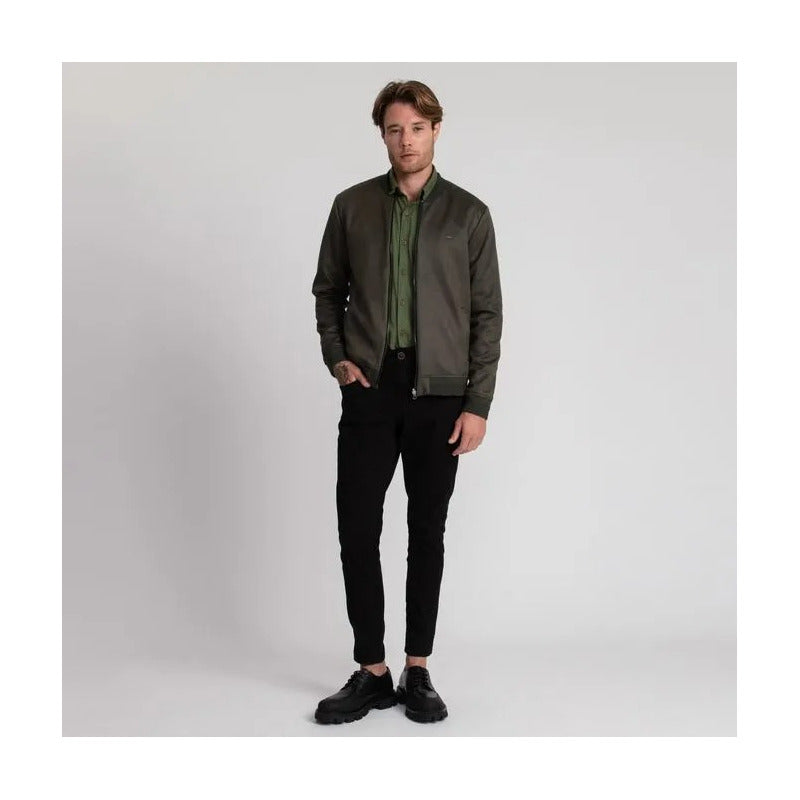 Jaqueta Docthos Slim Bomber Suede Estampado 736230