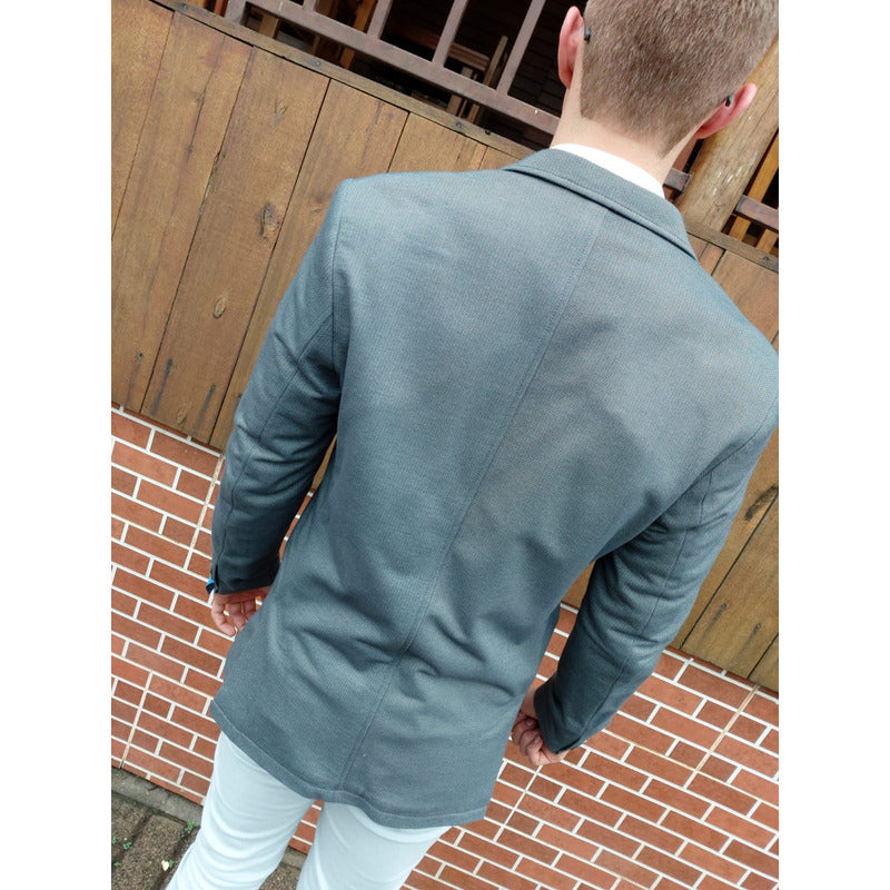 Blazer Masculino Sarja Da Docthos Cinza