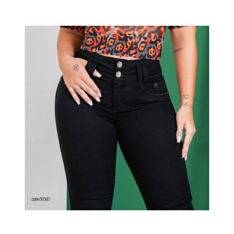 Calça Jeans Skinny Feminina Preta Pit Bull Ref. 41418 - Wertir bem confecções