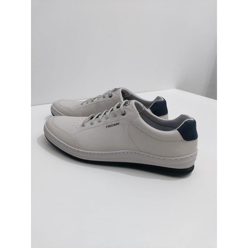 Tênis Casual Masculino Freeway Wave 02 4077 Couro - Minha loja