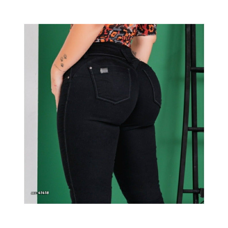 Calça Jeans Skinny Feminina Preta Pit Bull Ref. 41418 - Wertir bem confecções