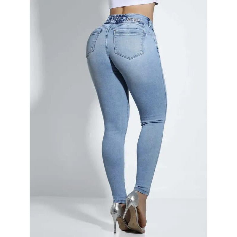 Calça Feminina Jeans Clarinho Modeladora Ref. 84786