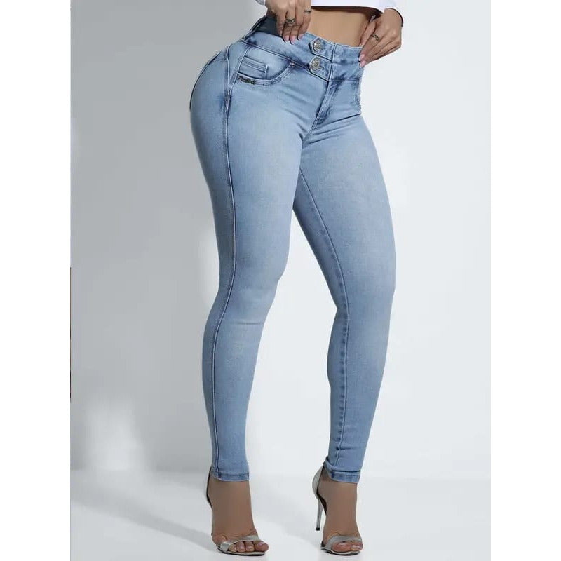 Calça Feminina Jeans Clarinho Modeladora Ref. 84786